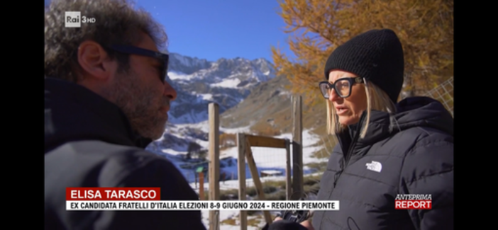 Un frame del servizio mandato in onda da Report Un frame del servizio mandato in onda da Report