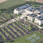Il rendering del nuovo ospedale di pianura