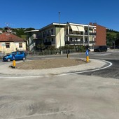 La rotatoria tra via Rio Misureto e via Verdi era stata chiusa per i lavori dello scolmatore