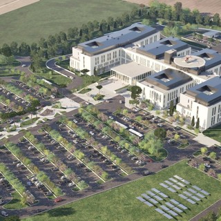 Il rendering del nuovo ospedale di pianura
