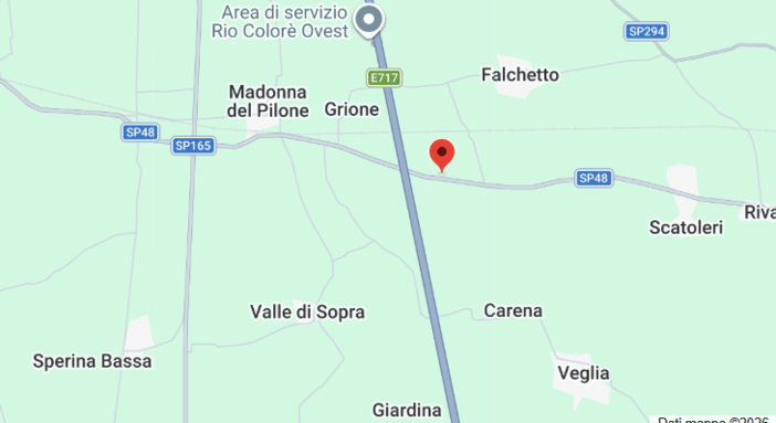 Il punto dove è avvenuto l'incidente