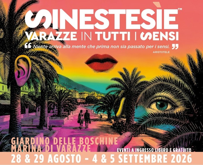 Varazze Cult Fest al via con "Sinestesìe": la cultura si fa esperienza per tutti i sensi Varazze Cult Fest al via con "Sinestesìe": la cultura si fa esperienza per tutti i sensi