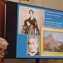 Sergio Beccio con le immagini di Alessandra Boarelli e la giovane dama di compagnia Cecilia Fillia che il 16 agosto 1864 hanno compiuto la prima ascesa femminile al Monviso
