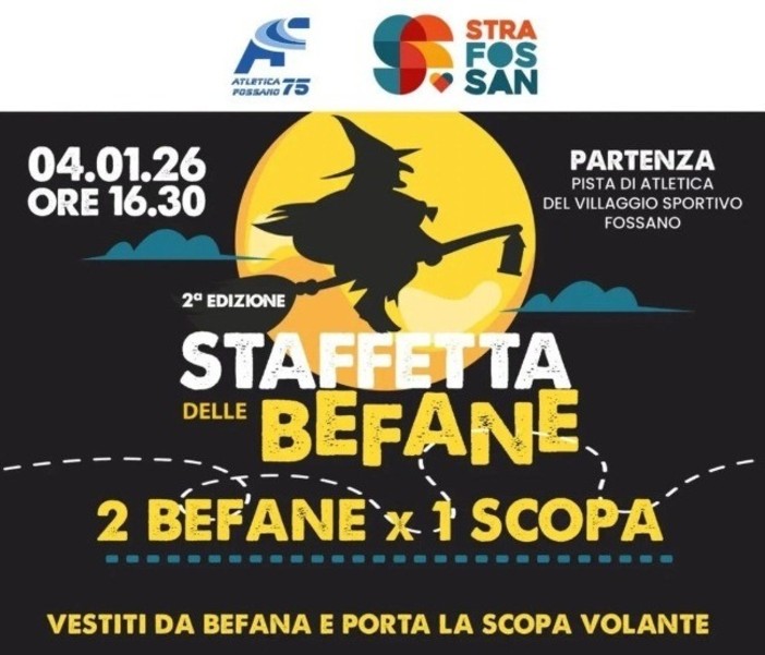 Fossano: al Villaggio sportivo la seconda “Staffetta delle Befane”