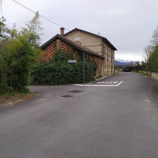 Lo stop posizionato su via Chiri all'incrocio con via Magnina