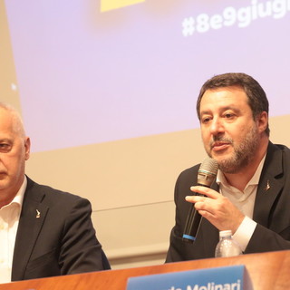 In foto da sinistra il senatore Giorgio Maria Bergesio e il ministro Matteo Salvini
