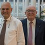 Il direttore della Fondazione Ospedale Alba-Bra Luciano Scalise con il presidente Bruno Ceretto