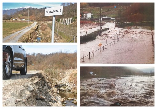 Nelle foto la condizione attuale della strada e alcune immagini scattate durante le piene di novembre 2019 e del 2016, quando la strada era stata completamente spazzata via dall'acqua