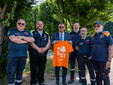 Alba: volontari in partenza dal Palazzo Mostre e Congressi Alba: volontari in partenza dal Palazzo Mostre e Congressi