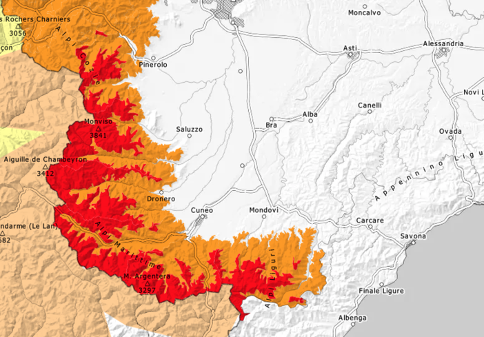 Dal Monregalese alla Valle Po, il pericolo valanghe raggiunge il grado FORTE Dal Monregalese alla Valle Po, il pericolo valanghe raggiunge il grado FORTE