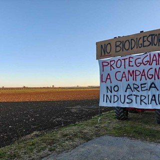 Il presidio  contro il biodigestore di Ruata Eandi