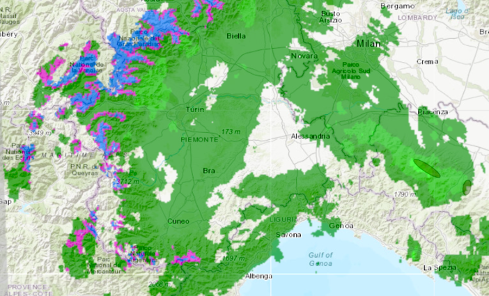 Maltempo, domani ancora allerta gialla in valle Tanaro. Di grado "forte" il pericolo valanghe nei settori alpini saluzzesi