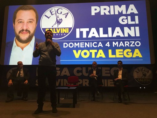 Matteo Salvini a Cuneo - foto di repertorio