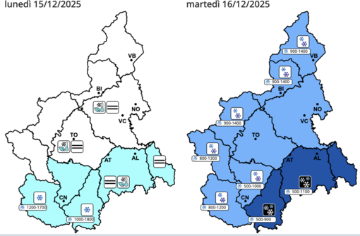 Precipitazioni nevose su tutta la Granda: fino a 70 centimetri in montagna, 30 in alta Langa Precipitazioni nevose su tutta la Granda: fino a 70 centimetri in montagna, 30 in alta Langa