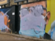 Il murale dedicato agli operatori sanitari, deturpato