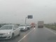 La coda dovuta all'incidente in tangenziale La coda dovuta all'incidente in tangenziale