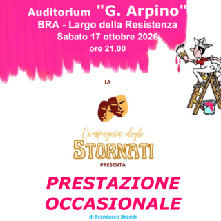 "Prestazione occasionale" sul palco dell'Arpino di Bra: la commedia premiata che sostiene i bambini del Benin "Prestazione occasionale" sul palco dell'Arpino di Bra: la commedia premiata che sostiene i bambini del Benin