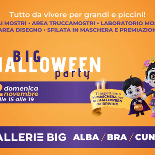 Oggi pomeriggio BIG Halloween Party arriva alle Gallerie BIG di Alba, Bra e Cuneo: un pomeriggio da brividi per tutta la famiglia! Oggi pomeriggio BIG Halloween Party arriva alle Gallerie BIG di Alba, Bra e Cuneo: un pomeriggio da brividi per tutta la famiglia!