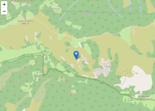 La localizzazione di una delle scosse La localizzazione di una delle scosse