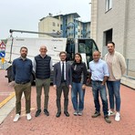 Il sindaco Gatto con Enrico Truffa Giachet, Diego Bruno, Lisa Boni San Germano e Fabio Massetti, Gianluca Piu Il sindaco Gatto con Enrico Truffa Giachet, Diego Bruno, Lisa Boni San Germano e Fabio Massetti, Gianluca Piu