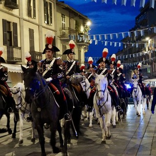 Saluzzo, La Fanfara a Cavallo del IV Reggimento dei Carabinieri di Roma