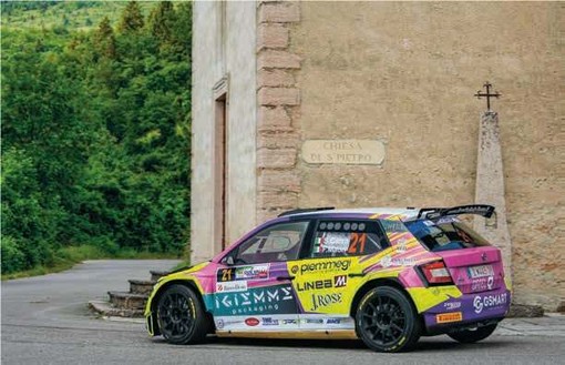 Nella foto Sara Carra su Skoda Fabia Rally2 Evo