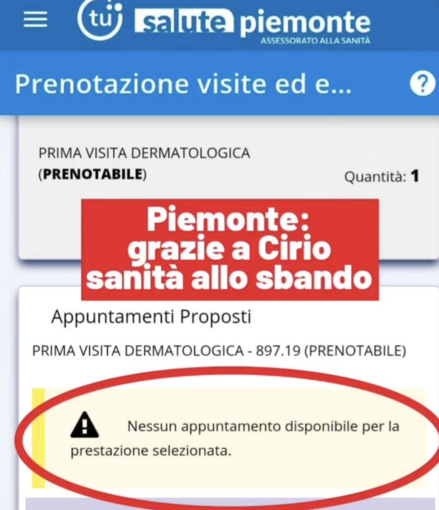 Sanità, Piemonte: Gribaudo (Pd): &quot;Visite non prenotabili, grazie a Cirio sanità allo sbando&quot;