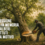 Monteu Roero, protesta per i castagni abbattuti: "funerale" simbolico tra le Rocche
