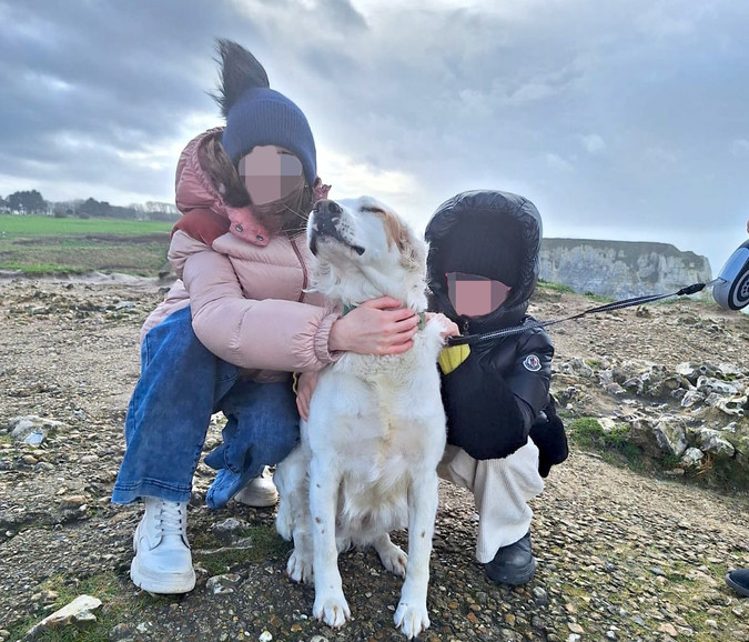 Ted insieme alle sue padroncine: il cane venne ucciso con una fucilata nel maggio 2024