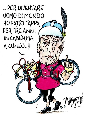 Totò a Cuneo per il Giro d'Italia