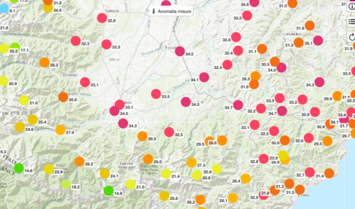 Le temperature rilevate da Arpa alle 18 di oggi, lunedì 22 gennaio Le temperature rilevate da Arpa alle 18 di oggi, lunedì 22 gennaio