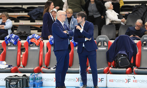 Matteo Battocchio con il DS Paolo Brugiafreddo a Trento (Foto Beatrice Bramardi)