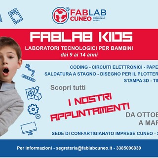 Tornano i FabLab Kids, laboratori tecnologici per bambini