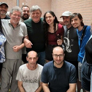 Biglietto di auguri della Controvento Nomadi Tribute Band per gli 80 anni di Beppe Carletti