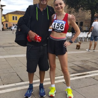 Vittoria Bollano con il tecnico Sandro Sandri