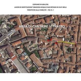 Alba, cantiere in via Pietrino Belli: lavori su acqua e gas fino a settembre