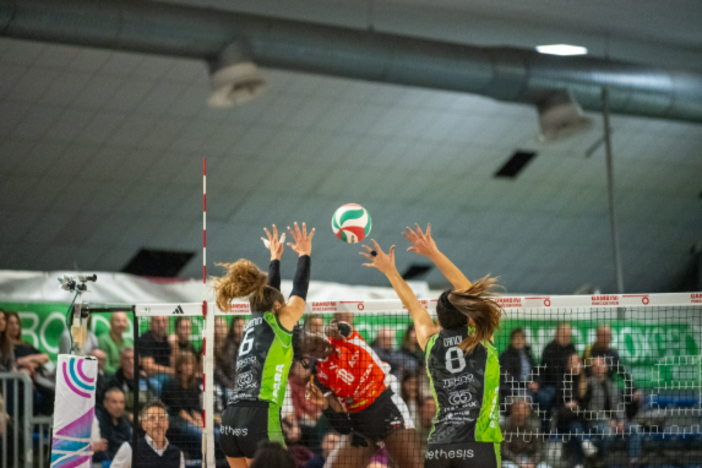 Le Gatte in azione nel match contro Megabox Vallefoglia