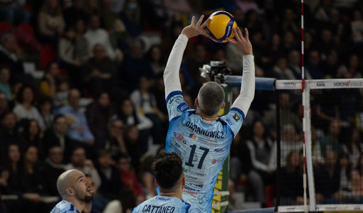 Michele Baranowicz in palleggio a Verona (Foto Verona Volley-Campagnoli)