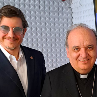 Il vescovo di Alba, monsignor Brunetti, ospite di Dieghito