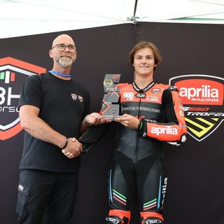 Valentin Arnaud del Moto Club Bisalta Drivers Cuneo terzo nel Trofeo Aprilia RS 660 - PRO