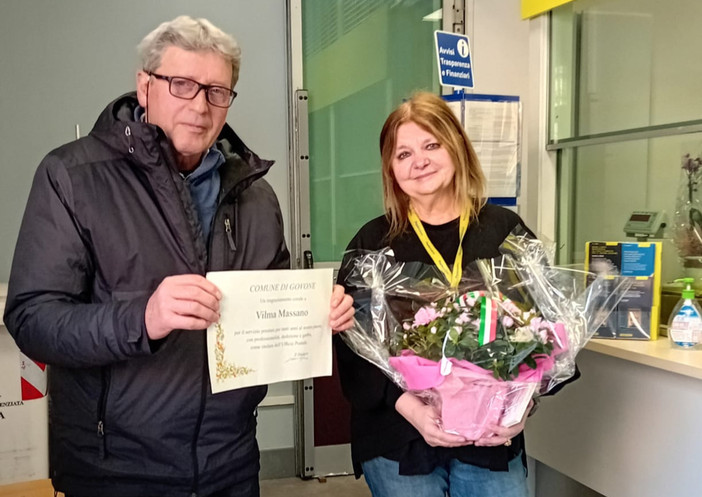 Il sindaco Giampiero Novara con Vilma Massano