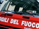 A fuoco un furgone sulla provinciale 589 a Staffarda, sul posto i vigili del fuoco di Saluzzo