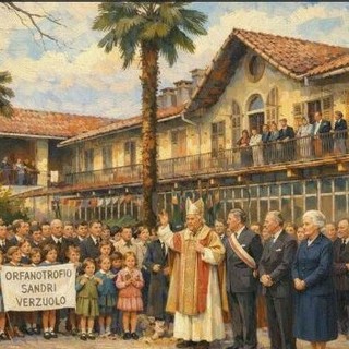 L'orfanotrofio Sandri di Verzuolo in un'immagine dell'epoca