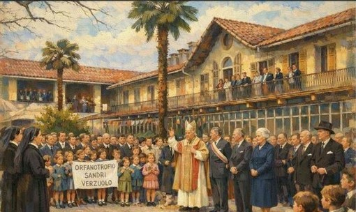L'orfanotrofio Sandri di Verzuolo in un'immagine dell'epoca