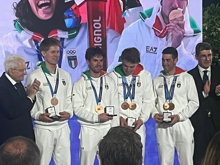 Carollo premiato al Quirinale per la medagli alle Olimpiadi invernali