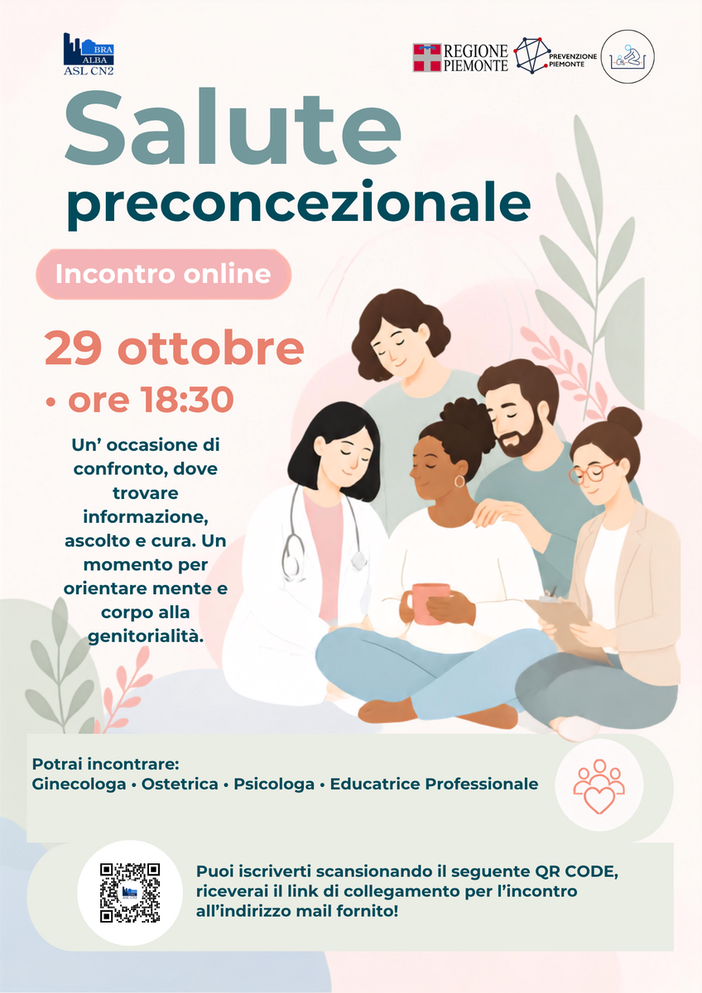 Salute preconcezionale, un webinar dell'Asl Cn2 per prepararsi alla genitorialità Salute preconcezionale, un webinar dell'Asl Cn2 per prepararsi alla genitorialità
