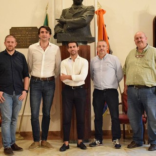 Il consigliere Danna con gli assessori comunali che hanno preso parte al confronto in Provincia su calcio giovanile e impiantistica sportiva