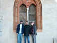 Jacopo Veneziani e Alberto Manguel in visita a Casa Cavassa accompagnati da Franco Giletta Jacopo Veneziani e Alberto Manguel in visita a Casa Cavassa accompagnati da Franco Giletta