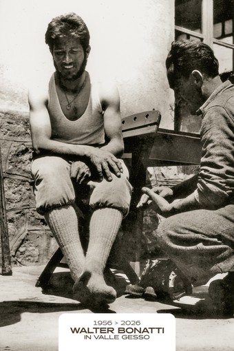 Walter Bonatti alla Terme di Valdieri nel maggio 1956