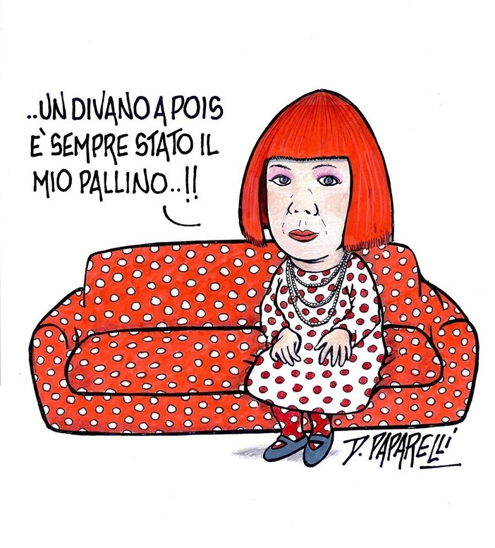 Paparelli omaggia Yayoi Kusama, l'artista giapponese "dei pois", morta a 97 anni